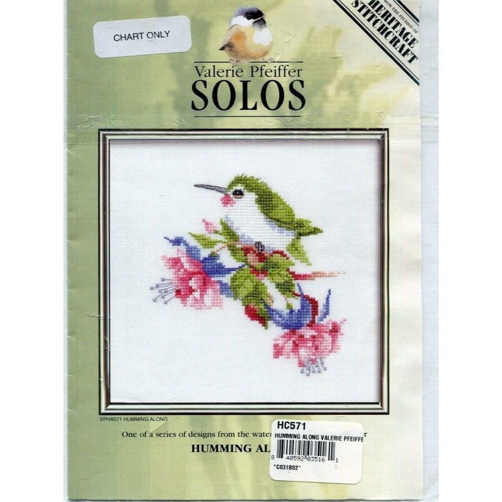 Cross Stitch Chart - Heritage Stitch Craft - Solo's - Humming Along